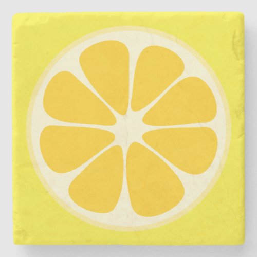 Cute Juicy Citrus Lemon Tropical Fruit Slice Stone Coaster