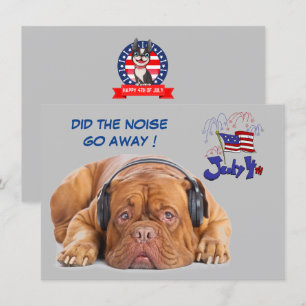 Cute July 4th dog  Enclosure Card