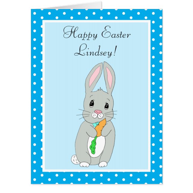 Cute Jumbo Sized Easter Bunny Activity Card (Front)