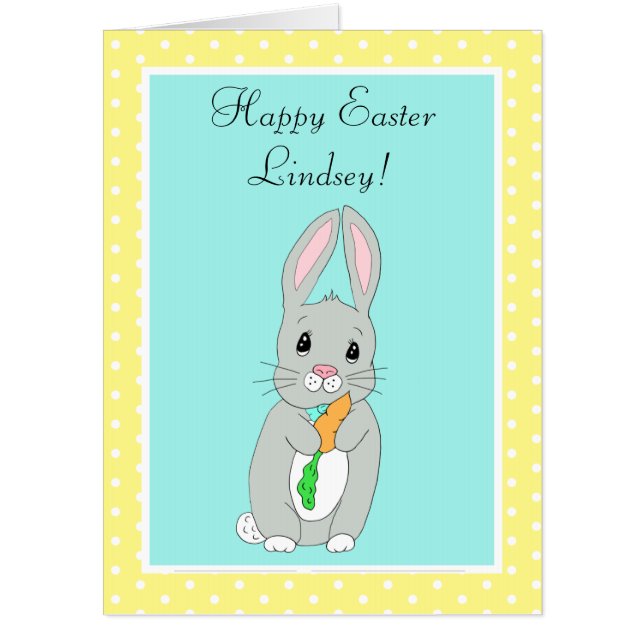 Cute Jumbo Sized Easter Bunny Activity Card (Front)