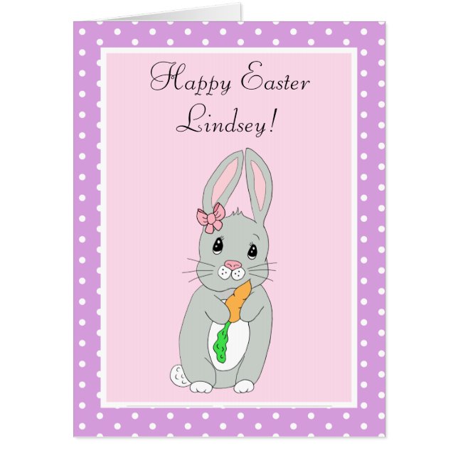 Cute Jumbo Sized Easter Bunny Activity Card (Front)