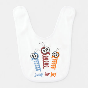 Cute Jump for joy quote funny Adult Apron Baby Bib