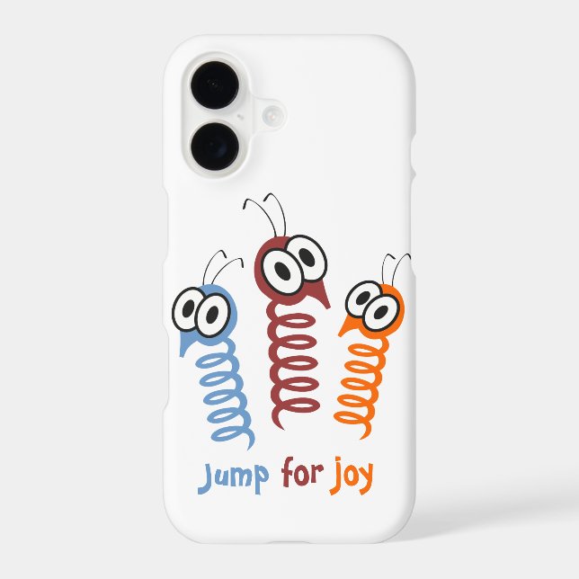 Cute Jump for joy quote funny Iphone Case (Back)