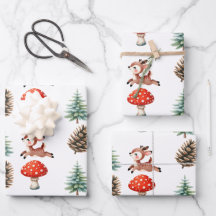 Cute Jumping Baby Reindeer Pattern Christmas