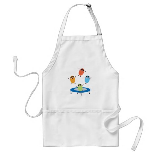 Cute Jumping Candy Beans Wearing Sunglasses Adult Apron