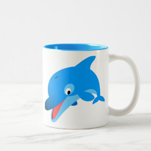 Cute Jumping Cartoon Dolphin Mug