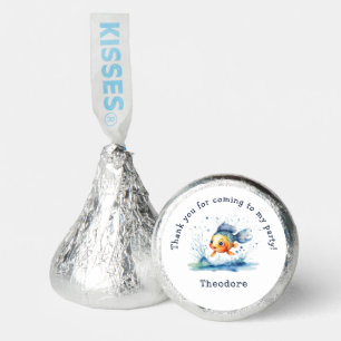 Cute Jumping Fish Birthday Party Thank You Hershey®'s Kisses®