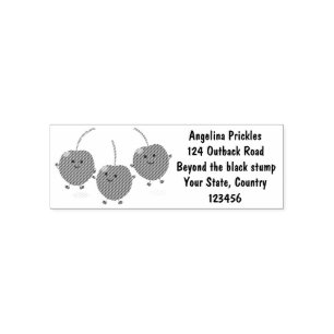 Cute jumping red cherries cartoon illustration self-inking stamp