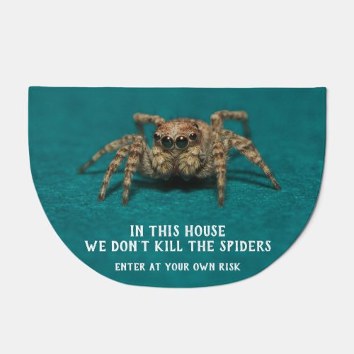 Cute Jumping Spider Lover Quote Doormat