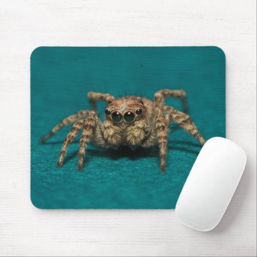 Cute Jumping Spider Photo Mouse Pad