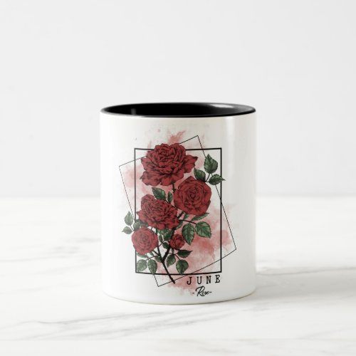 Cute June Flower Two_Tone Coffee Mug