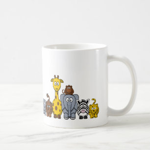 CUTE JUNGLE ANIMALS ADD YOUR TEXT COFFEE MUG