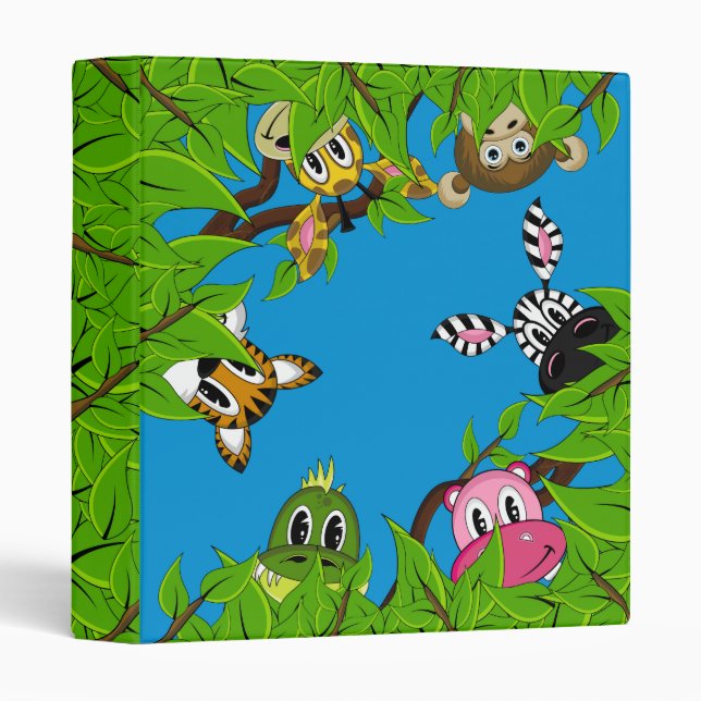 Cute Jungle Animals Binder (Front/Spine)