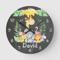 Cute Jungle Animals Personalized Chalkboard