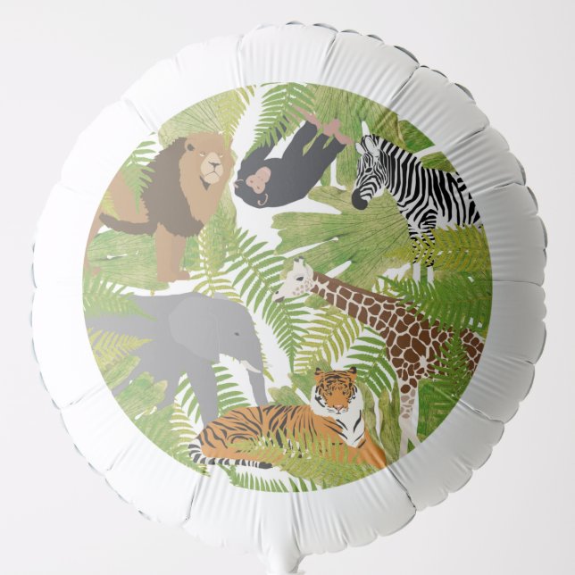Cute Jungle Animals Safari Boy | Girl Balloon (Front)