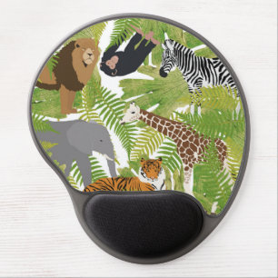 Cute Jungle Animals Safari Boy Girl Gel Mouse Pad