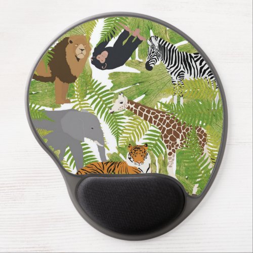 Cute Jungle Animals Safari Boy  Girl Gel Mouse Pad