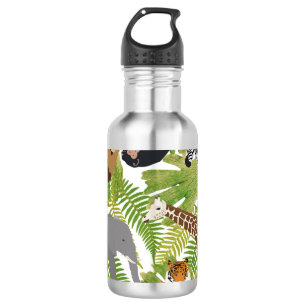 Cute Jungle Animals Safari Boy Girl Stainless Steel Water Bottle