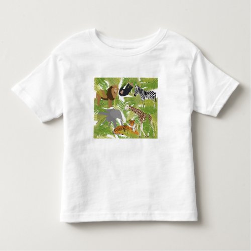 Cute Jungle Animals Safari Boy  Girl Toddler T_shirt