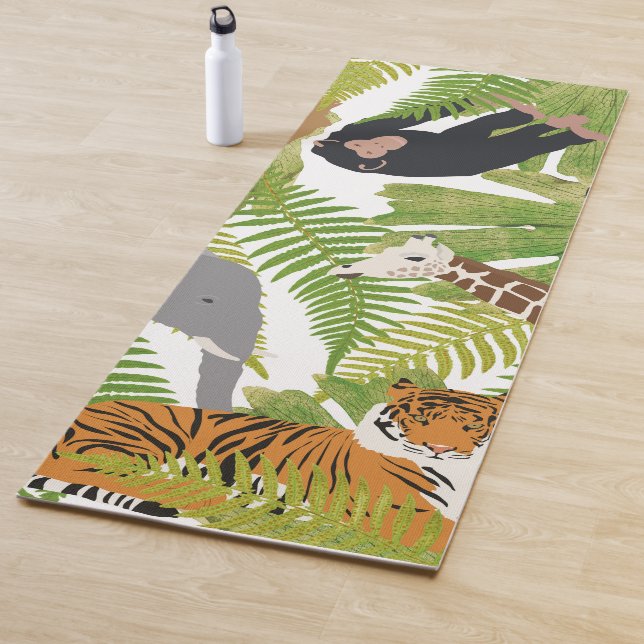 Cute Jungle Animals Safari Boy | Girl Yoga Mat (In Situ)
