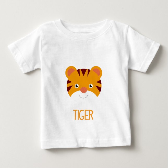 CUTE JUNGLE ANIMALS - TIGER BABY T-Shirt (Front)