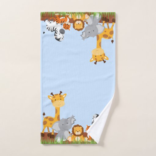 Cute Jungle Baby Animal Bath Towel Set Zazzle