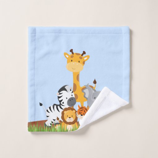 Cute Jungle Baby Animal Bath Towel Set Zazzle