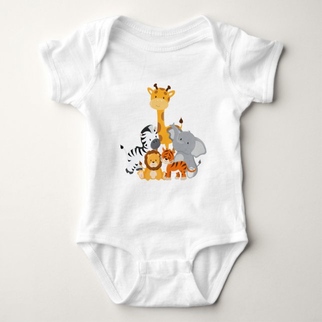 Cute Jungle Baby Animal Infant Creeper (Front)