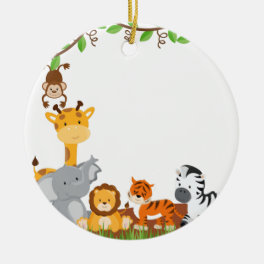 Cute Jungle Baby Animal Ornament
