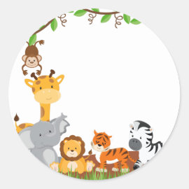 Cute Jungle Baby Animal Sticker