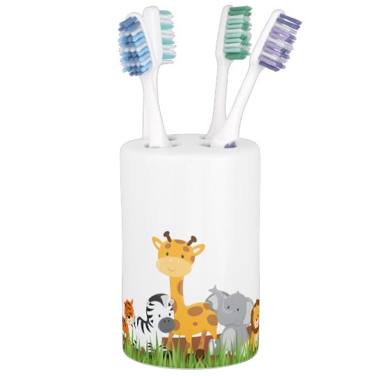 Cute Jungle Baby Animals Bath Set