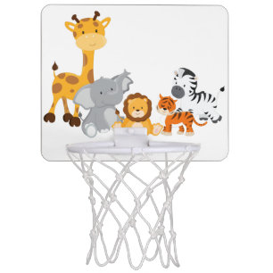 Cute Jungle Baby Animals Mini Basketball Goal Mini Basketball Hoop