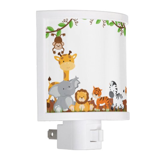 Cute Jungle Baby Animals Night Light (Right)