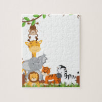 Cute Jungle Baby Animals Puzzles