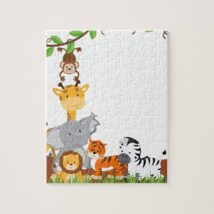 Cute Jungle Baby Animals Puzzles