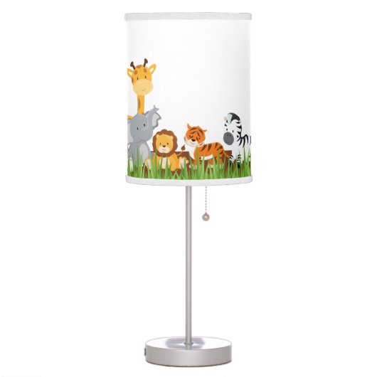 Cute Jungle Baby Animals Table Lamp (Left)