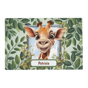 Cute Jungle Giraffe kids unisex Placemat