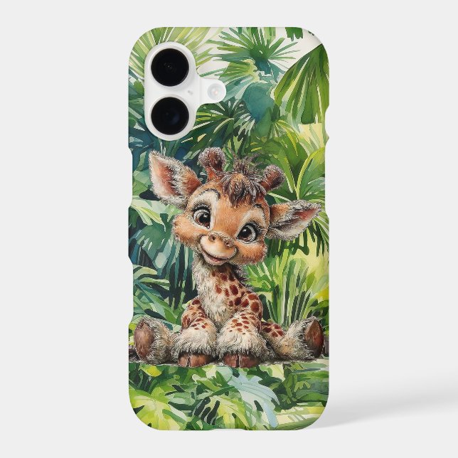 Cute Jungle giraffe lovers  iPhone Case (Back)
