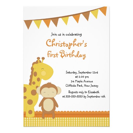 Giraffe Party Invitations 9