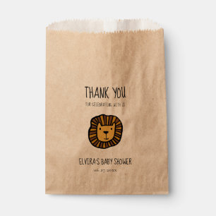 Cute jungle lion Baby shower Favor Bag
