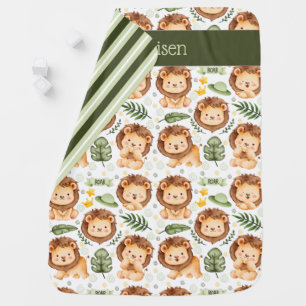 Cute Jungle Lion Cub Baby Blanket