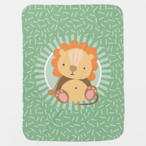 Cute Jungle Lion _ Funny Zoo Animals Baby Blanket