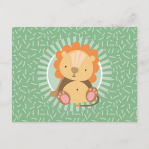 Cute Jungle Lion - Funny Zoo Animals Postcard
