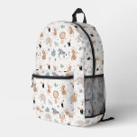 Cute Jungle Rainforest Animals Pattern Printed Backpack