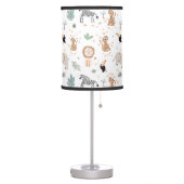 Cute Jungle Rainforest Animals Pattern Table Lamp (Left)