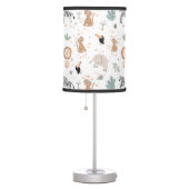 Cute Jungle Rainforest Animals Pattern Table Lamp (Right)