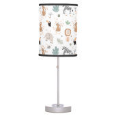 Cute Jungle Rainforest Animals Pattern Table Lamp (Front)