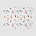 Cute Jungle Rainforest Animals Pattern Tissue Paper