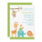 Cute Jungle Safari Animals Baby Shower Invitation