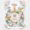 Cute Jungle Safari Animals Blush Pink Floral Girl